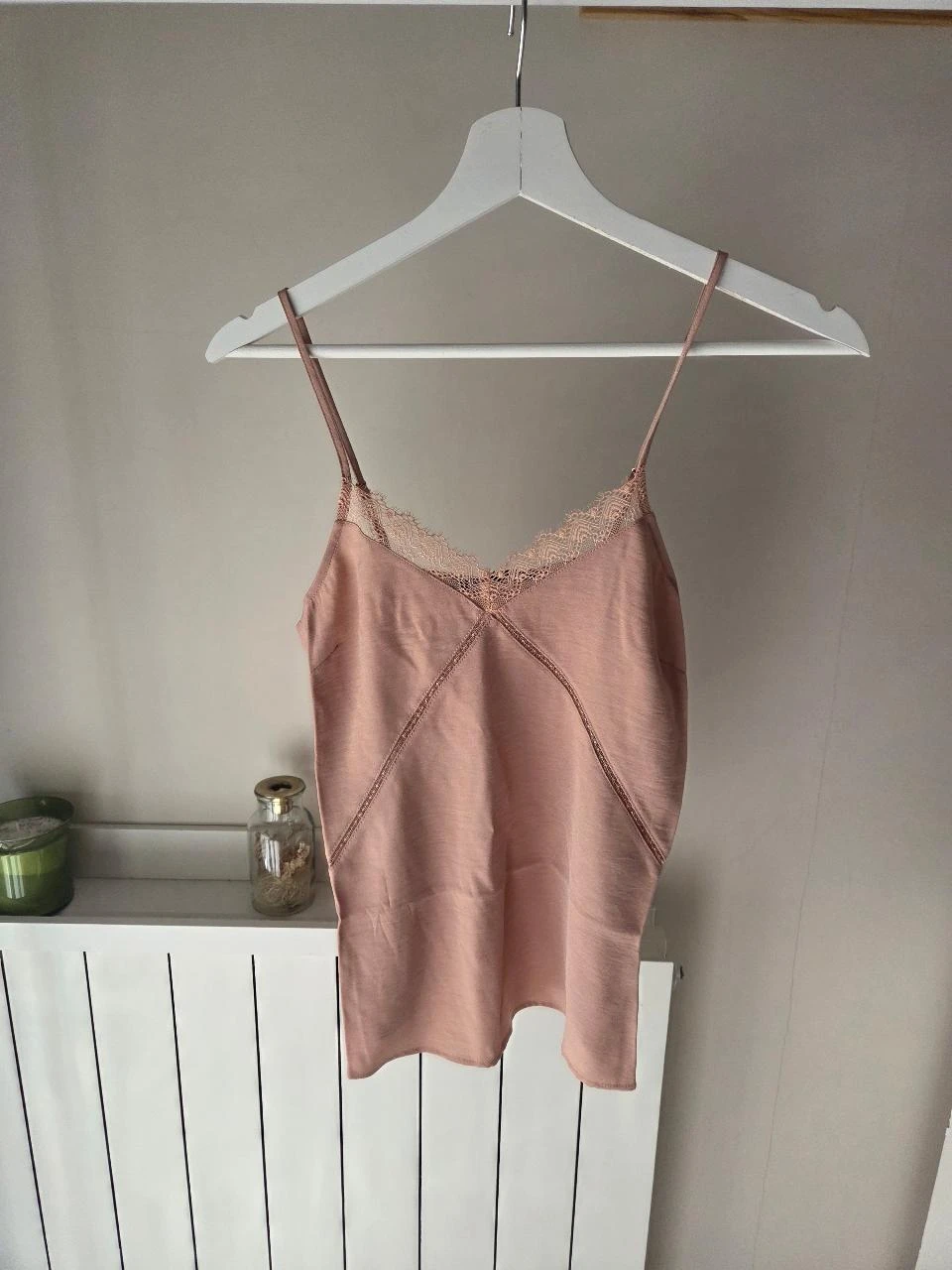 Top caraco de lencería / parte superior de pijama Etam – Vieux rose – XS – Nuevo – photo 3
